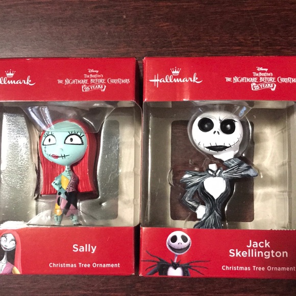Hallmark Other - Jack Skellington and Sally Christmas Ornaments